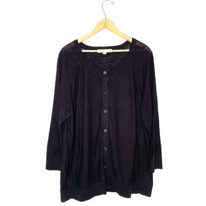 Loft Plus | Black Button Down Cardigan Sweater